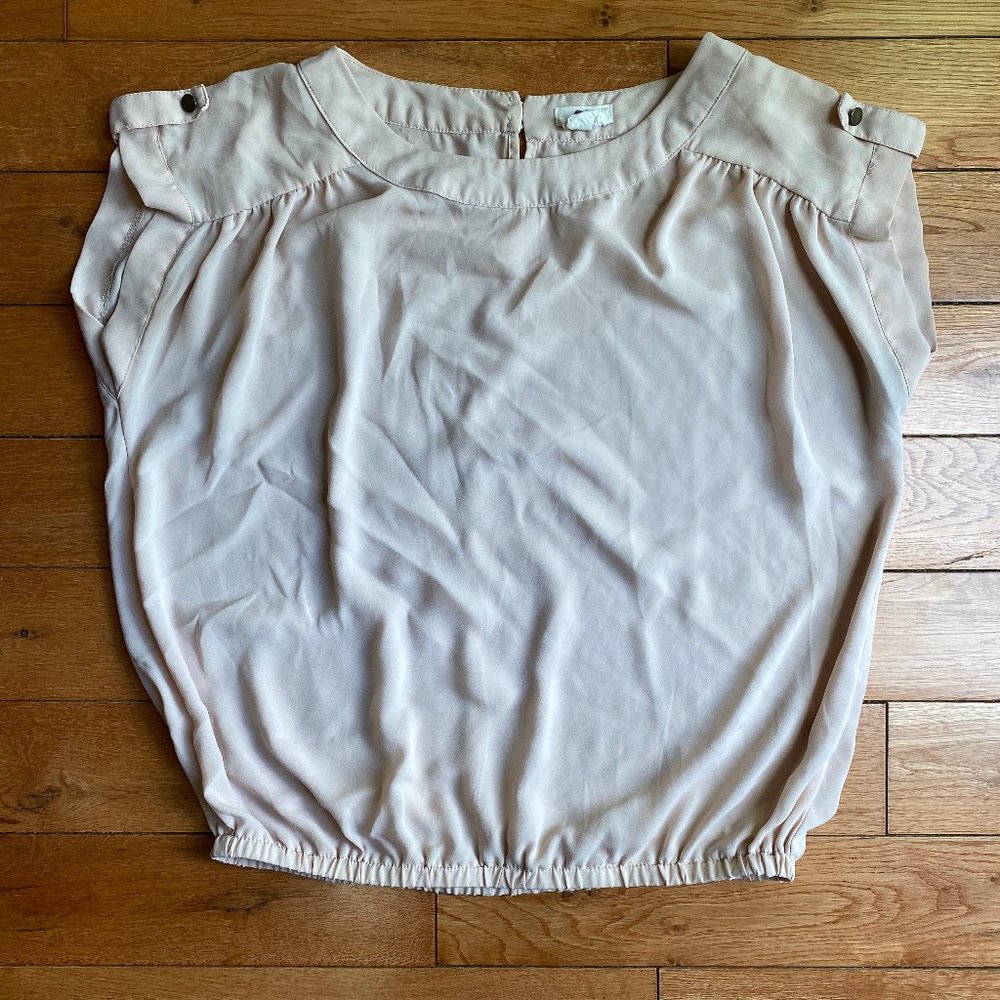 Pale Blush Short-sleeved Blouse